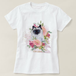 シャム猫ママ愛愛人幸せな母親の日 Tシャツ