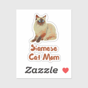 シャム猫ママ シール