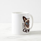 シャム猫ママ 母の日ギフト 猫好きのための コーヒーマグカップ (正面右)