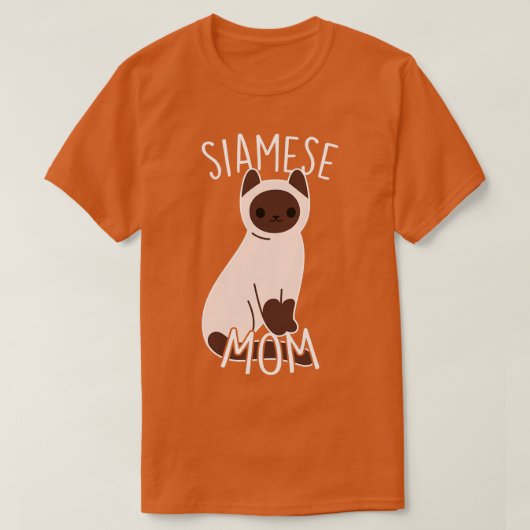 シャム猫ママ Tシャツ (デザイン正面)