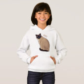 シャム猫マンガイラストレーション (正面フル)