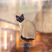 シャム猫マンガイラストレーション ウィンドウサイン (シート2)