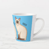シャム猫マンガイラストレーション カフェラテマグ (右)