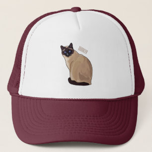 シャム猫マンガイラストレーション キャップ
