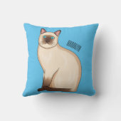 シャム猫マンガイラストレーション クッション (裏面)