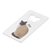 シャム猫マンガイラストレーション クレジットカード栓抜き (裏面アングル)