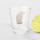 シャム猫マンガイラストレーション ショットグラス (裏面)