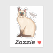 シャム猫マンガイラストレーション シール (シート)
