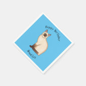 シャム猫マンガイラストレーション スタンダードカクテルナプキン (角)