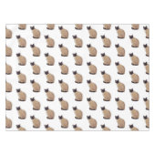 シャム猫マンガイラストレーション テーブルクロス (正面(横))