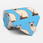 シャム猫マンガイラストレーション ネクタイ (ロール)