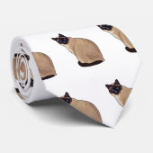 シャム猫マンガイラストレーション ネクタイ (ロール)