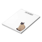 シャム猫マンガイラストレーション ノートパッド (回転)