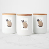 シャム猫マンガイラストレーション フードラベル (ボトル)