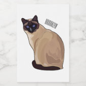 シャム猫マンガイラストレーション フードラベル (シングルラベル)