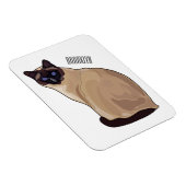 シャム猫マンガイラストレーション マグネット (右側)