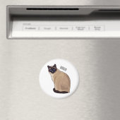 シャム猫マンガイラストレーション マグネット (インサイチュ (食洗機))