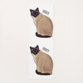 シャム猫マンガイラストレーション ヨガマット (裏面)