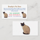 シャム猫マンガイラストレーション 名刺 (正面/裏面)