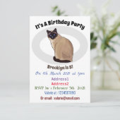 シャム猫マンガイラストレーション 招待状 (スタンド正面)