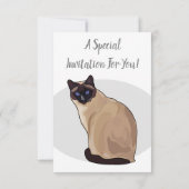 シャム猫マンガイラストレーション 招待状 (裏面)