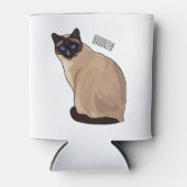 シャム猫マンガイラストレーション 缶クーラー (正面)
