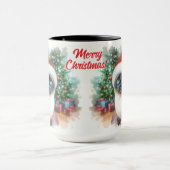 シャム猫メリークリスマスコーヒーマグカップ マグカップ (中央)
