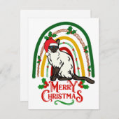 シャム猫メリークリスマス シーズンカード (正面/裏面)