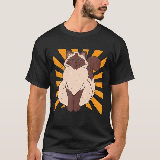 シャム猫ラグドール Tシャツ (正面)
