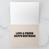 シャム猫ラブ誕生日新聞アートカード カード (内部)
