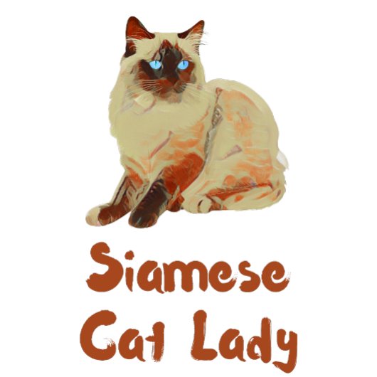 シャム猫レディ Tシャツ