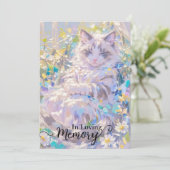 シャム猫悔やみや弔慰カード 招待状 (スタンド正面)