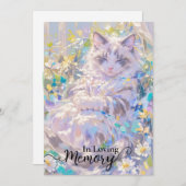 シャム猫悔やみや弔慰カード 招待状 (正面/裏面)