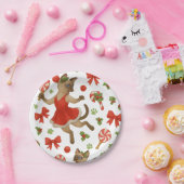 シャム猫愛好家のためのピンポン・クリスマスグッズ ペーパープレート (パーティー)