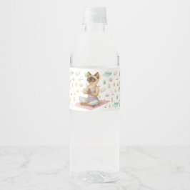 シャム猫愛好家のためのヨガ誕生日パーティー ペットボトルラベル