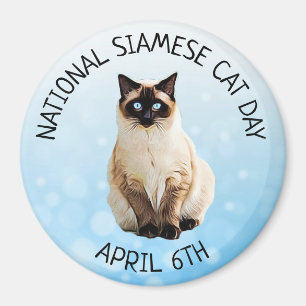 シャム猫日の4月国民の6日の磁石 マグネット