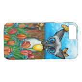 シャム猫蝶の花のケースby Bihrle Case-Mate iPhoneケース (裏面(横))