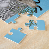 シャム猫蝶フォトフレームテンプレート ジグソーパズル (側面)