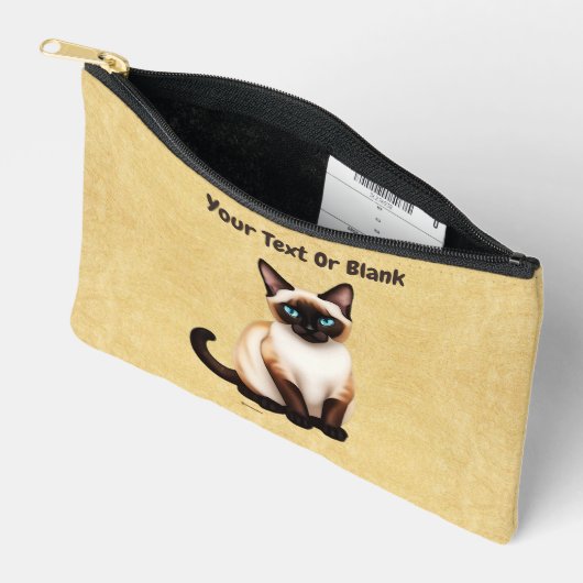 シャム猫 アクセサリーポーチ (見開き)