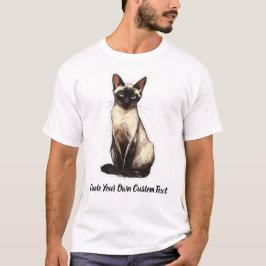 シャム猫 オリジナルテキスト Tシャツ