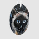 シャム猫 オーナメント (正面)