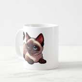 シャム猫 コーヒーマグカップ (正面左)
