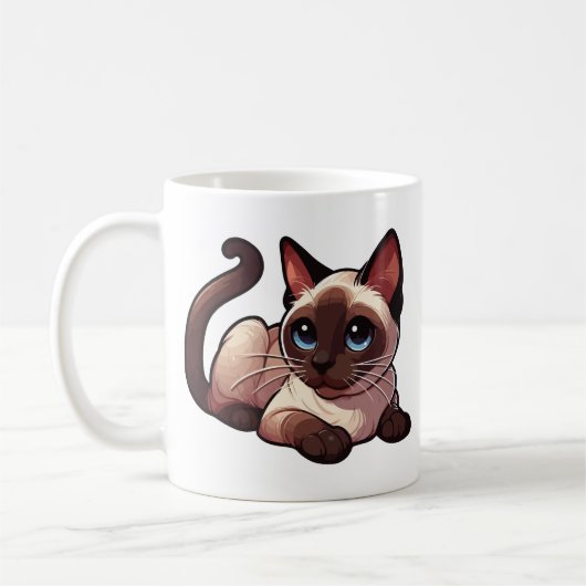 シャム猫 コーヒーマグカップ (左)
