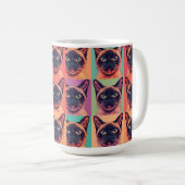 シャム猫 コーヒーマグカップ (正面右)