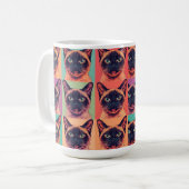 シャム猫 コーヒーマグカップ (正面左)