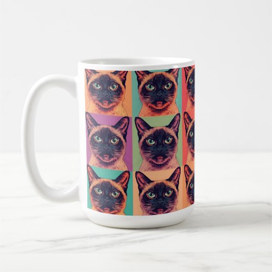 シャム猫 コーヒーマグカップ (左)