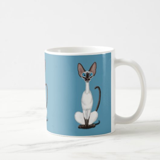 シャム猫 コーヒーマグカップ (右)