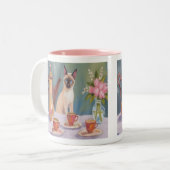 シャム猫 コーヒー&紅茶の時間 マグカップ (正面左)