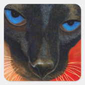 シャム猫 スクエアシール (正面)