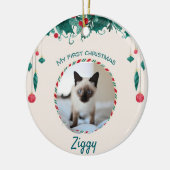 シャム猫 セラミックオーナメント (左)